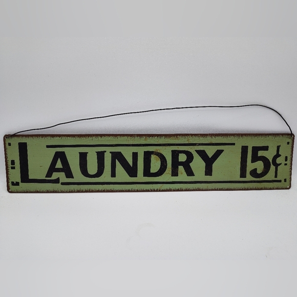 Unbranded Other - Vintage Style Green Laundry Sign